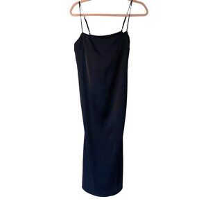H&M Slip Style Dress Womens Size Small S Black Side Slits Sleeveless NWT New